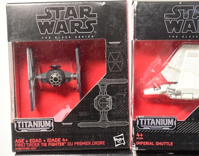 Lot 149 - STAR WARS - THE BLACK SERIES - TITANIUM SERIES - DIECAST SHIP MODELS