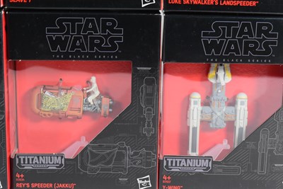 Lot 162 - STAR WARS - THE BLACK SERIES - TITANIUM SERIES - DIECAST SHIP MODELS