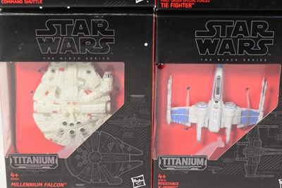 Lot 162 - STAR WARS - THE BLACK SERIES - TITANIUM SERIES - DIECAST SHIP MODELS