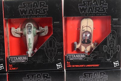 Lot 162 - STAR WARS - THE BLACK SERIES - TITANIUM SERIES - DIECAST SHIP MODELS