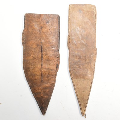 Lot 387 - TWO EAST AFRICAN SOMALIAN BILLAO DAGGER SHEATHS