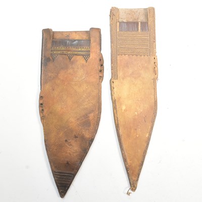 Lot 387 - TWO EAST AFRICAN SOMALIAN BILLAO DAGGER SHEATHS