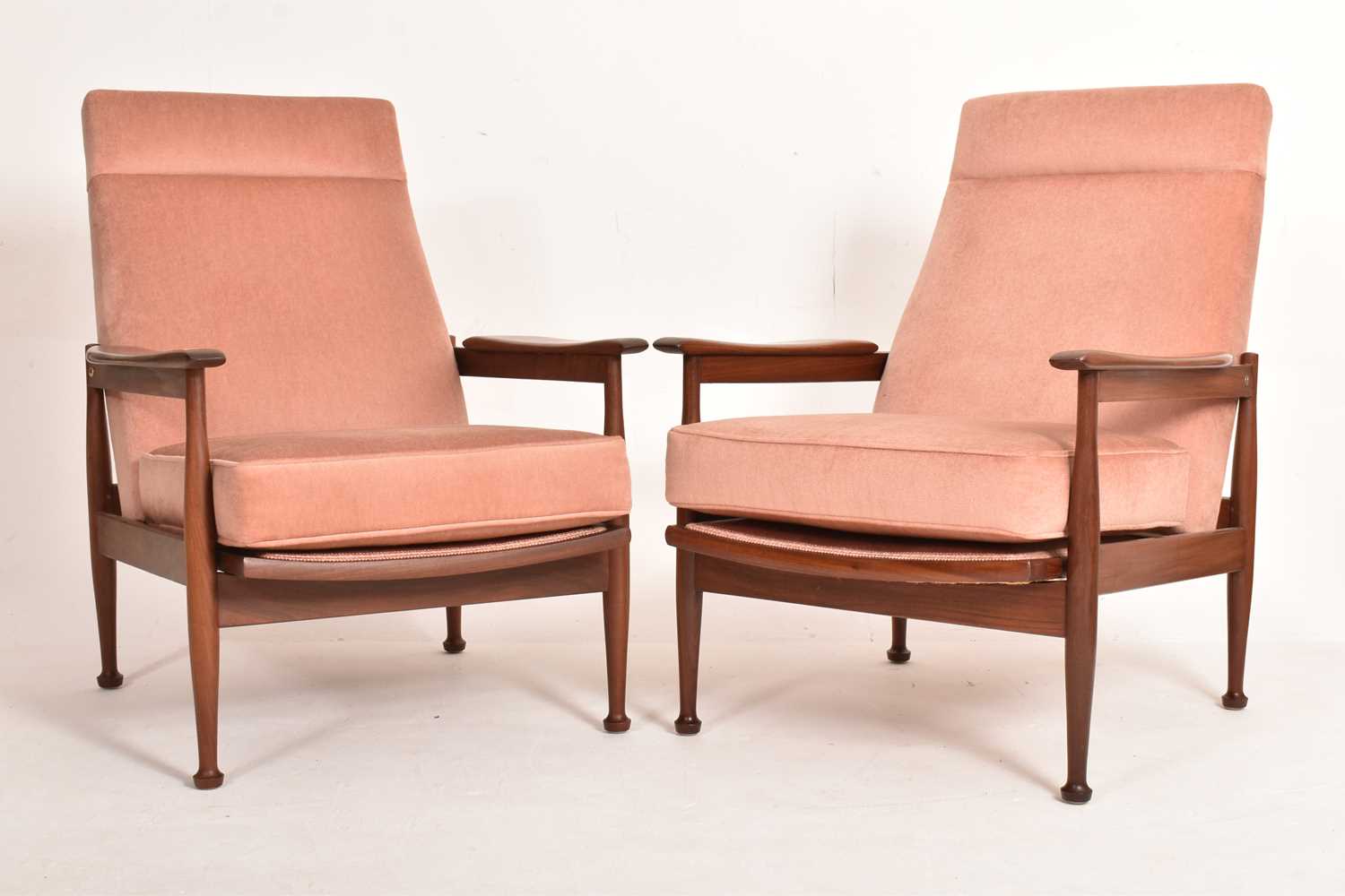 Lot 95 - GUY ROGERS - MANHATTAN RANGE - PAIR OF MID CENTURY TEAK CHAIRS