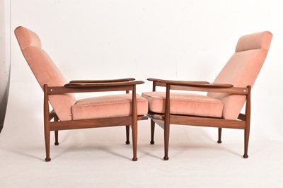 Lot 95 - GUY ROGERS - MANHATTAN RANGE - PAIR OF MID CENTURY TEAK CHAIRS