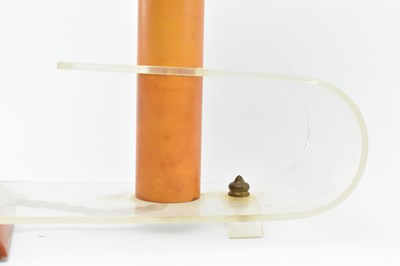 Lot 32 - ART DECO CIRCA 1930S GLASS & PERSPEX DESK TABLE LAMP