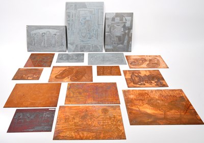 Lot 208 - COLLECTIO OF COPPER PICTORIAL PRINTING PLATES