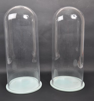 Lot 210 - TWO LARGE CONTEMPORARY GLASS DOME DISPLAY CASES