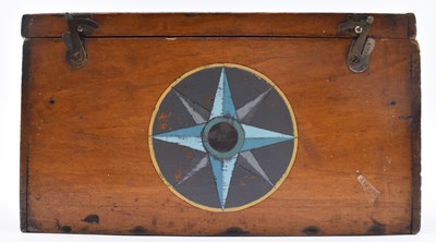 Lot 62 - EARLY 20TH CENTURY AMERICAN HAND PAINTED BOX WITH NEW PROVIDENCE SLOOP