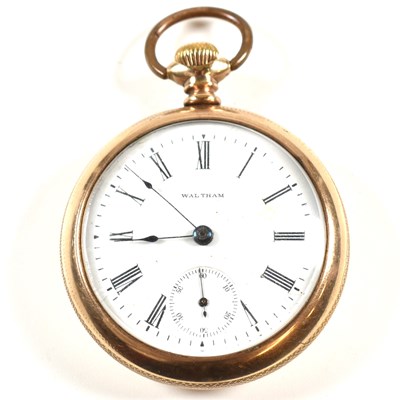 Lot 263 - OPEN FACE WALTHAM POCKET WATCH