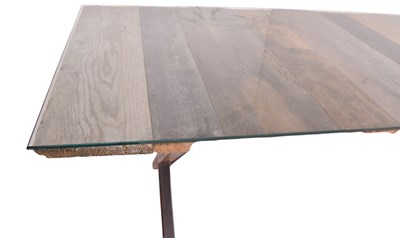 Lot 645 - BESPOKE-MADE RUSTIC OFFICE DESK / DINING TABLE