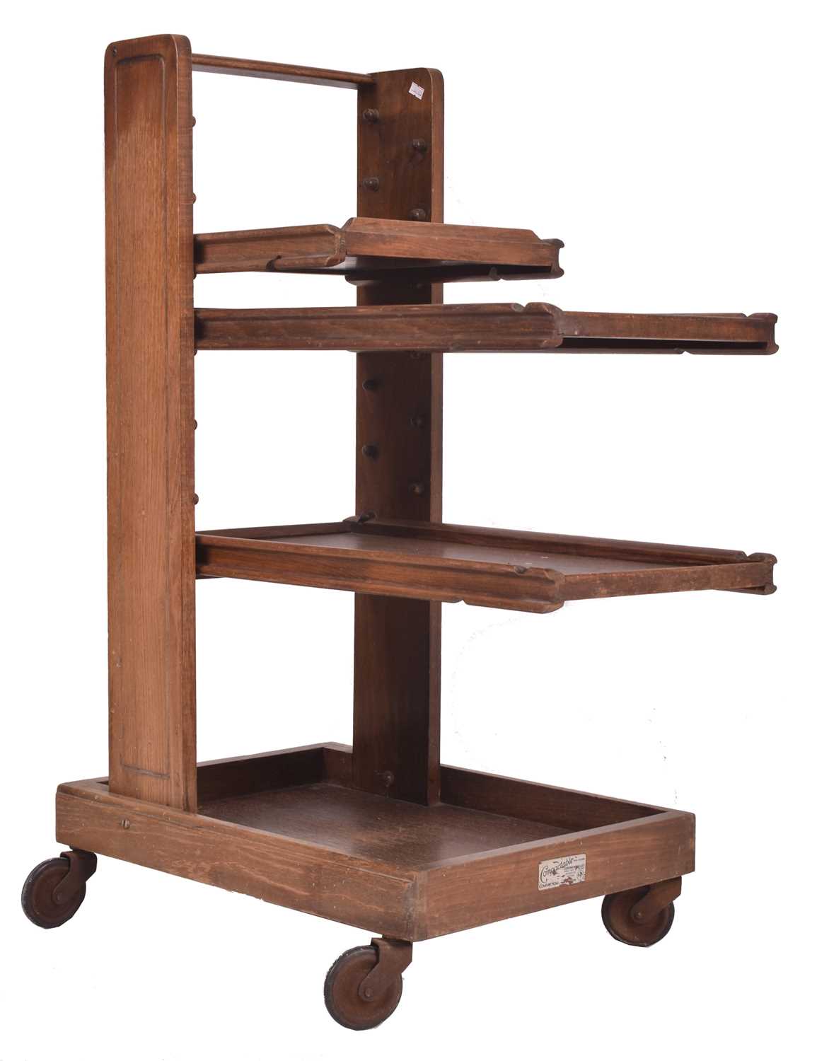 Lot 136 - COMPACTUM LTD, LONDON - COMPACTABLE - ART DECO OAK FOLDING SERVING TROLLEY