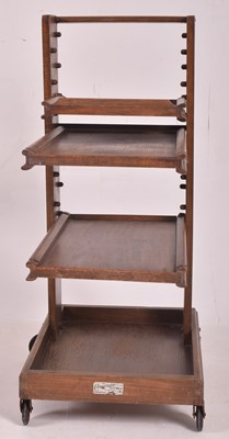 Lot 136 - COMPACTUM LTD, LONDON - COMPACTABLE - ART DECO OAK FOLDING SERVING TROLLEY