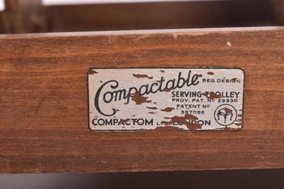 Lot 136 - COMPACTUM LTD, LONDON - COMPACTABLE - ART DECO OAK FOLDING SERVING TROLLEY
