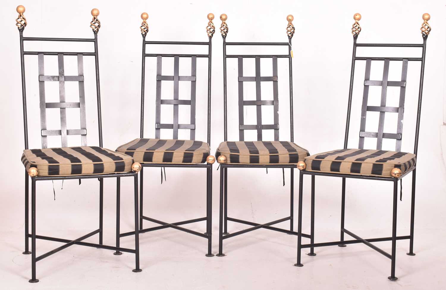Lot 28 - THE IRON DESIGN COMPANY - MATCHING SET OF FOUR CHAIRS