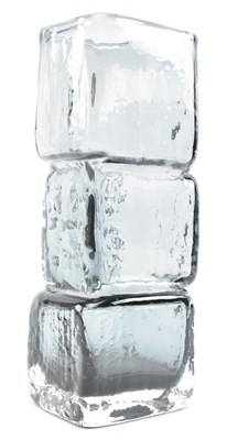 Lot 184 - GEOFFREY BAXTER FOR WHITEFRIARS - 'DRUNKEN BRICKLAYER' GLASS VASE IN PEWTER COLOURWAY WITH LABEL