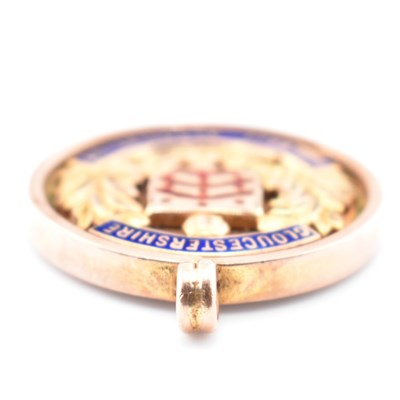 Lot 187 - HALLMARKED 9CT GOLD FOOTBALL MEDALLION