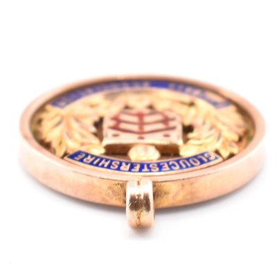 Lot 187 - HALLMARKED 9CT GOLD FOOTBALL MEDALLION