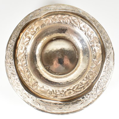 Lot 2 - EARLY 20TH CENTURY INDIAN SILVER LARGE FOOTED CENTREPIECE BOWL