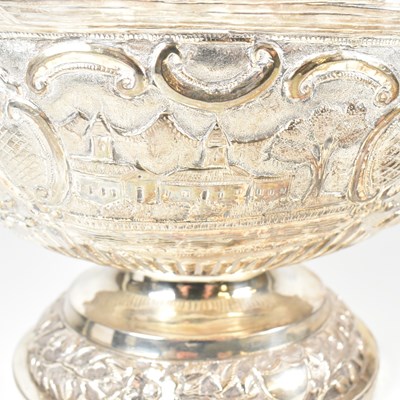 Lot 2 - EARLY 20TH CENTURY INDIAN SILVER LARGE FOOTED CENTREPIECE BOWL