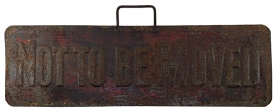 Lot 48 - NOT TO BE MOVED - EMBOSSED METAL SIGN