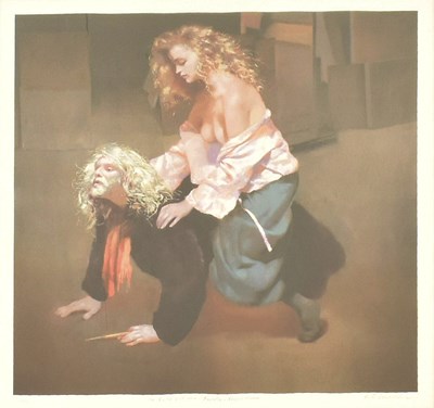 Lot 55 - ROBERT LENKIEWICZ (1941-2002) - THE PAINTER WITH LISA