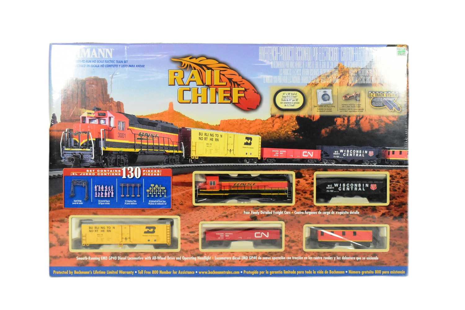 Lot 221 - MODEL RAILWAY - BACHMANN RAIL CHIEF TRAIN SET