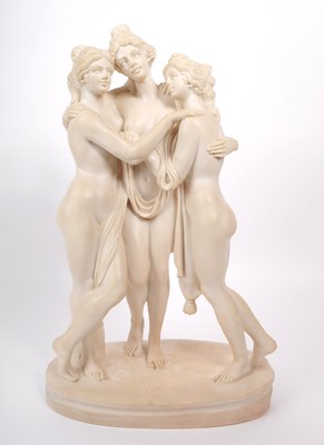 Lot 960 - CONTEMPORARY CLASSICAL REVIVAL RESIN THREE GRACES SCULPTURE STUDY