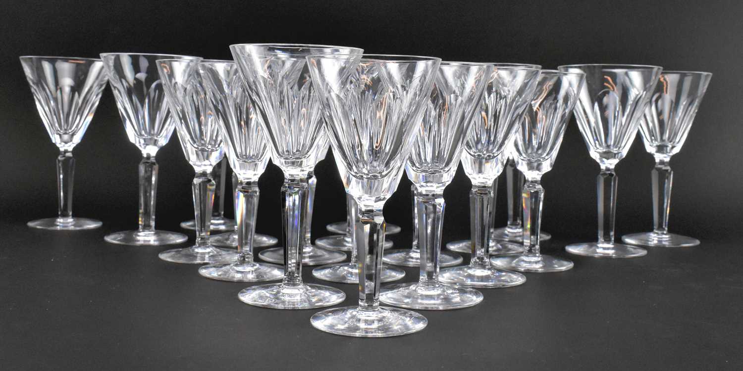 Lot 36 - WATERFORD CRYSTAL - SHEILA - 10 PEOPLE SUITE WATER & WINE DRINKING GLASSES