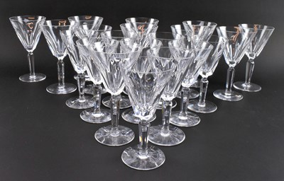 Lot 36 - WATERFORD CRYSTAL - SHEILA - 10 PEOPLE SUITE WATER & WINE DRINKING GLASSES