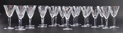 Lot 36 - WATERFORD CRYSTAL - SHEILA - 10 PEOPLE SUITE WATER & WINE DRINKING GLASSES
