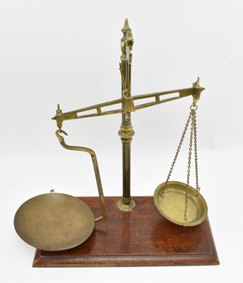 Lot 66 - SET OF HIGH VICTORIAN BRASS AND MAHOGANY SHOP SCALES