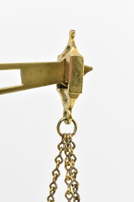 Lot 66 - SET OF HIGH VICTORIAN BRASS AND MAHOGANY SHOP SCALES