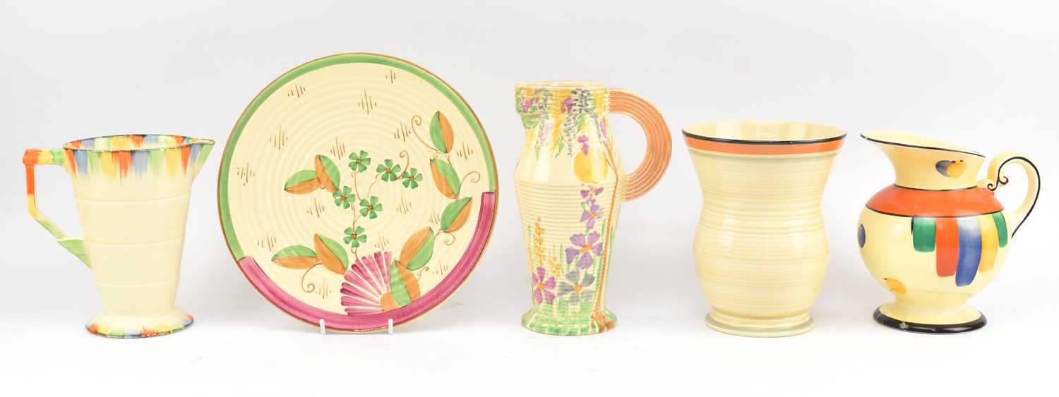 Lot 155 - COLLECTION OF 1930S ART DECO DECORATIVE JUGS & A CHARGER
