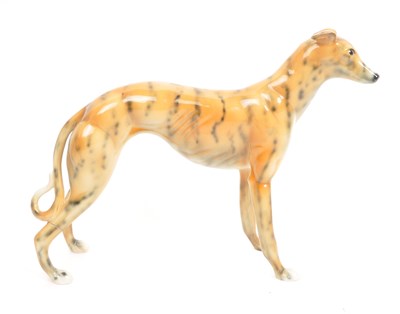 Lot 90 - BESWICK / ROYAL DOULTON STYLE - CERAMIC GREYHOUND