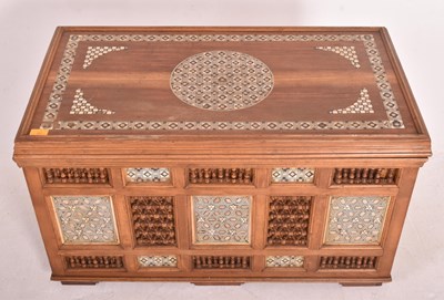 Lot 587 - VINTAGE 20TH CENTURY MOORISH-STYLE COFFER CHEST