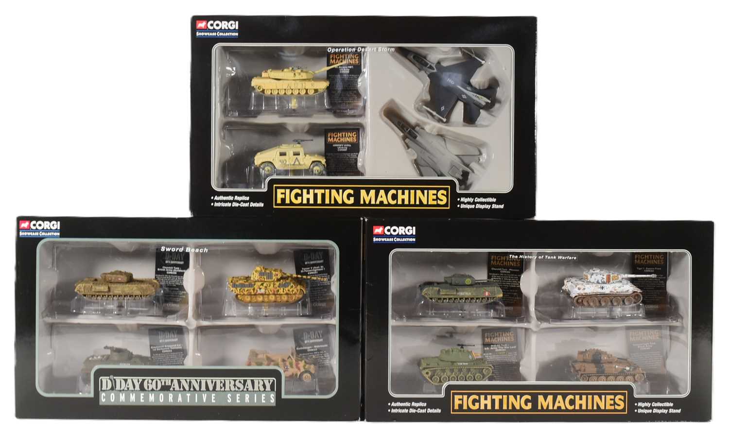 Lot 302 - DIECAST - CORGI SHOWCASE COLLECTION ' FIGHTING MACHINES ' DIECAST MODELS
