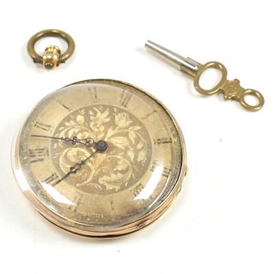Lot 176 - 18CT GOLD SWISS POCKET WATCH