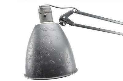 Lot 299 - HERBERT TERRY - 1208 MODEL - VINTAGE 1930S INDUSTRIAL BLACK ANGLEPOISE LAMP