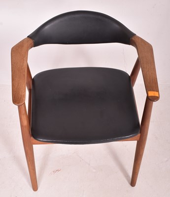 Lot 75 - ERIK KIRKEGAARD FOR GLOSTRUP - DANISH DESIGN TEAK & VINYL UPHOLSTERED ARMCHAIR