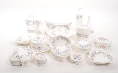 Lot 98 - WEDGWOOD - ANGELA - LATE 20TH CENTURY PORCELAIN DRESSING SET