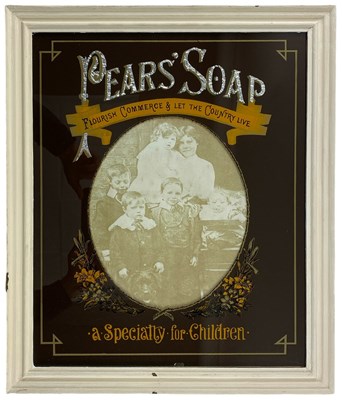 Lot 98 - PEARS' SOAP - ADVERTISING POINT OF SALE GLASS PANEL