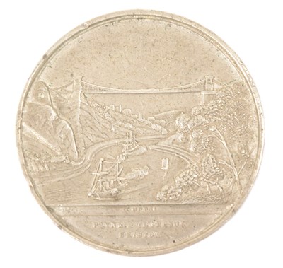 Lot 375 - BRISTOL SUSPENSION BRIDGE COMMEMORATIVE MEDALLION 1864