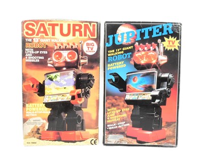 Lot 493 - RETRO TOYS - X2 CHINESE SATURN AND JUPITER ROBOTS