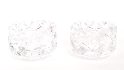 Lot 398 - GUNNAR CYREN FOR ORREFORS - PAIR OF CUT GLASS SOFIERO BOWLS