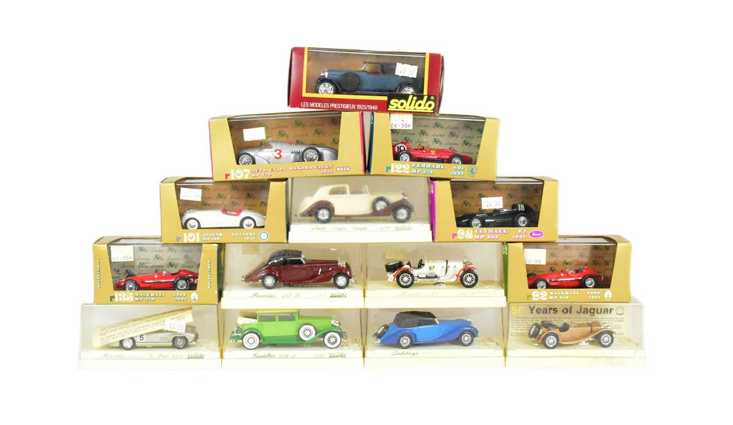 Lot 308 - DIECAST - COLLECTION OF BRUMM & SOLIDO DIECAST MODEL CARS