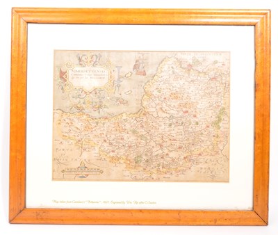 Lot 499 - SOMERSET SAXTON 17TH CENTURY ENGRAVED COUNTRY MAP