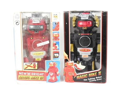 Lot 519 - RETRO TOYS - 2 VINTAGE CHINESE MAGIC MIKE ROBOTS