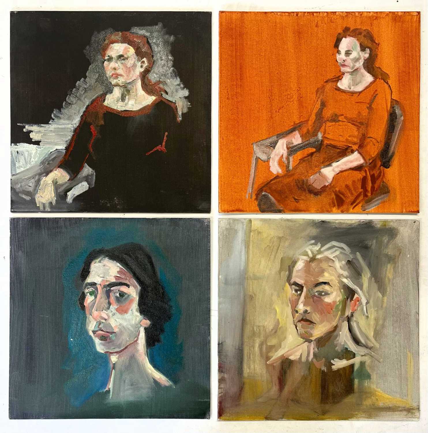 Lot 56 - ROBIN SYMES (1939-2023) - FOUR UNTITLED PORTRAIT STUDIES