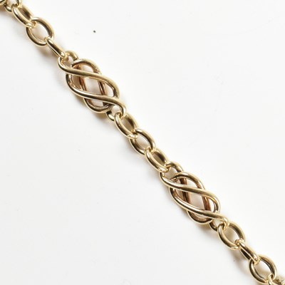 Lot 148 - 9CT GOLD CHAIN BRACELET WITH HALLMARKED 9CT GOLD MALTESE CROSS CHARM