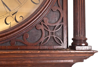 Lot 492 - 19TH CENTURY GEORGE III OAK-CASED GRANDFATHER CLOCK BY SKERRATT ASTBURY